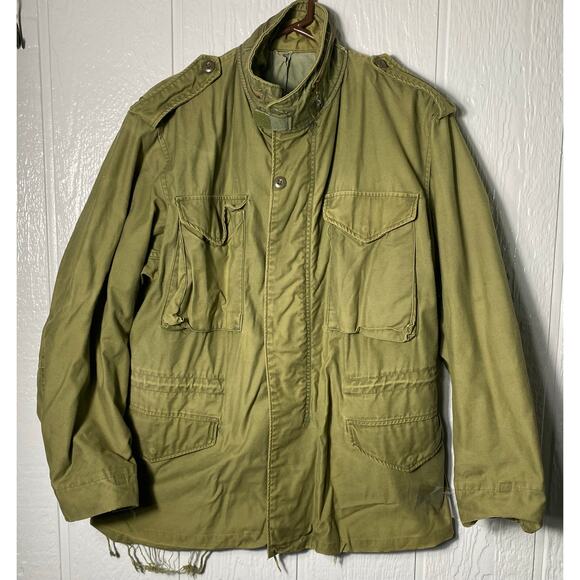 US Military Vietnam War Era M-65 Cold Weather Field Jacket - Heavily Distressed - Picture 1 of 10